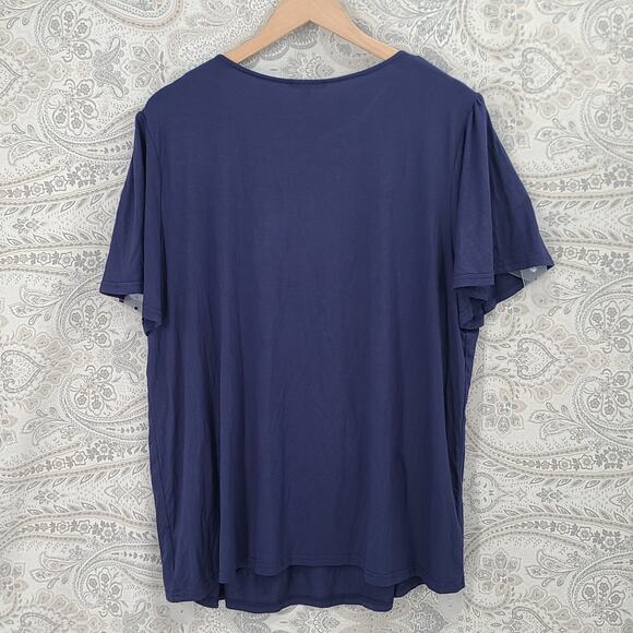 Papermoon Stitch Fix eyelet detail top Size 3XL Flowy office church Boho Casual - Picture 3 of 10